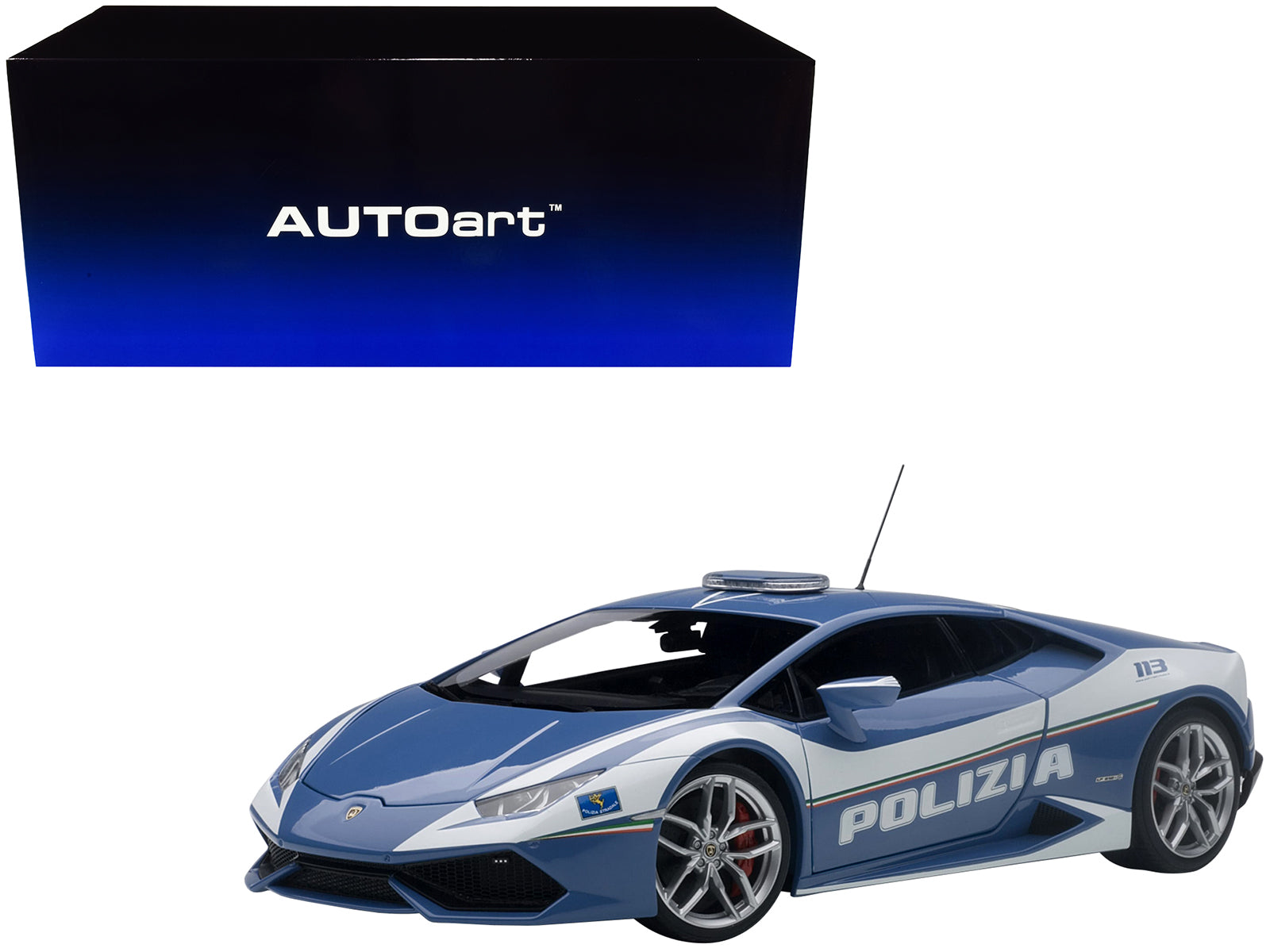 Lamborghini Huracan LP610 Police Car 1/18 Model Car by Autoart free shipping USA