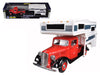 1937 Ford Pickup Truck with Camper Shell Red and White 1/24 Diecast Model Car by Motormax - Premium physical from Rapidvehicles - Just $64.99! Shop now at Rapidvehicles