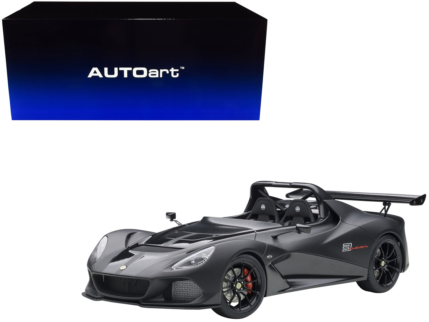 Lotus 3-Eleven Matt Black with Gloss Black Accents 1/18 Model Car - Premium Lotus Models from Autoart - Just $182.99! Shop now at Rapidvehicles