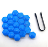 Color: Blue, Size: 17mm - 17mm car tire screw cap wheel decorative plastic shell - Premium Exterior Parts from Rapidvehicles - Just $9.62! Shop now at Rapidvehicles