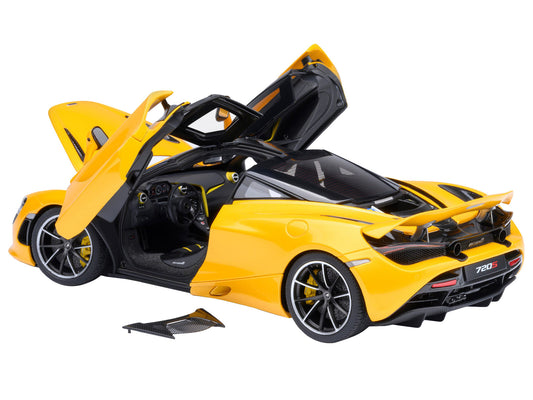 McLaren 720S Volcano Yellow with Black Top and Carbon Accents - Premium McLaren Models from Autoart - Just $334.79! Shop now at Rapidvehicles