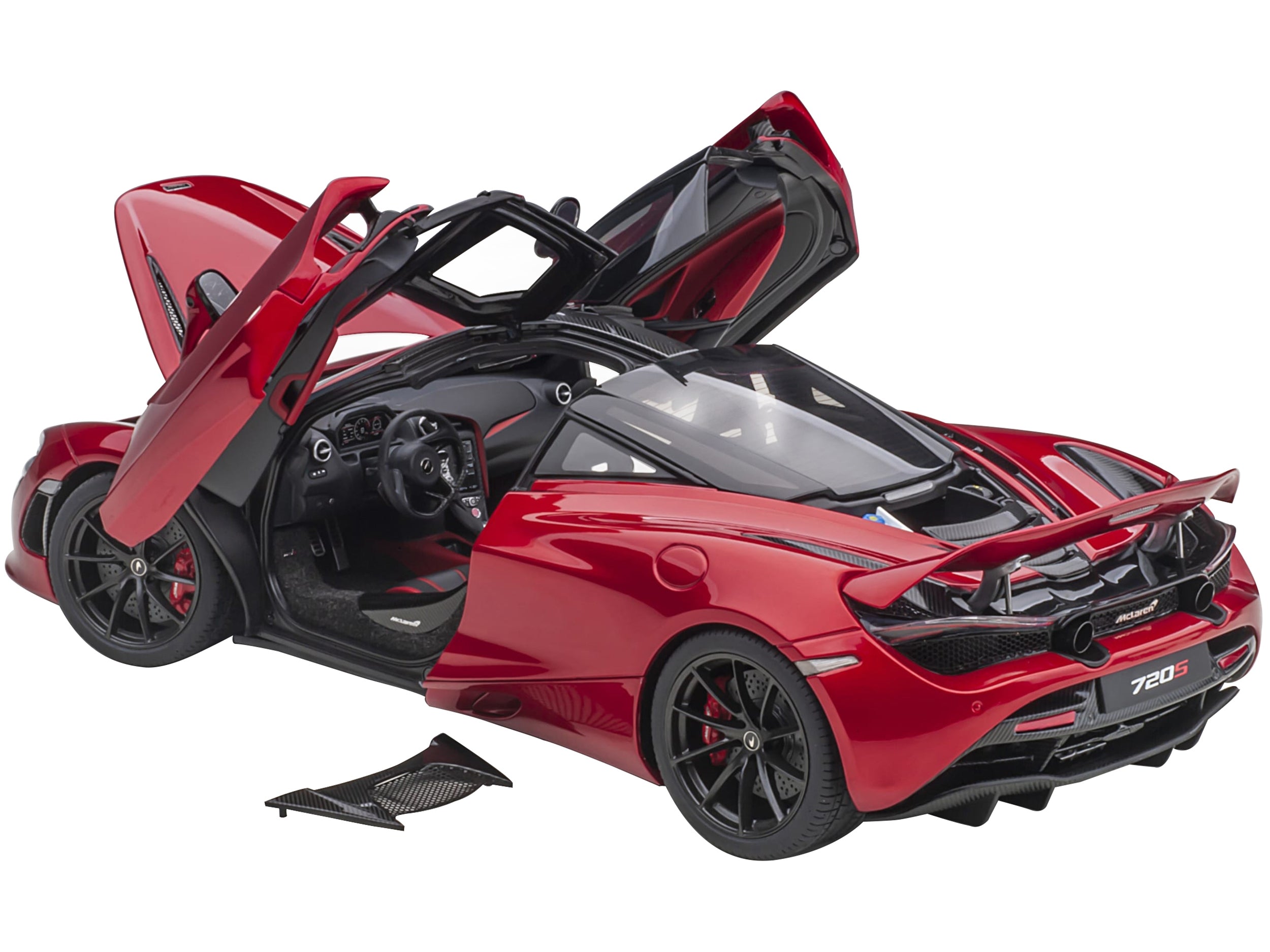 Mclaren 720S Memphis Red Metallic with Black Top and Carbon - Premium McLaren Models from Autoart - Just $309.99! Shop now at Rapidvehicles