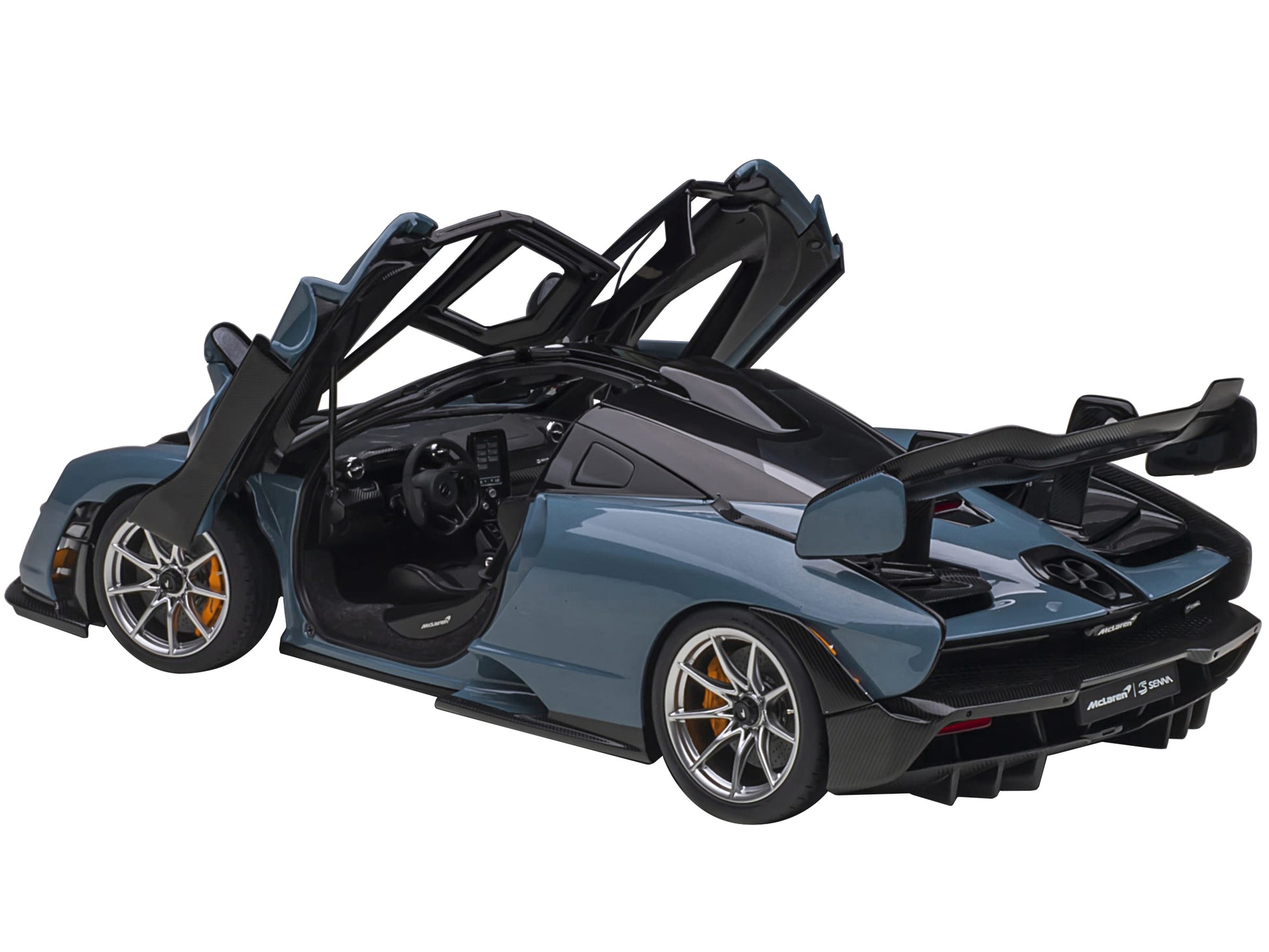 Mclaren Senna Vision Victory Gray and Black with Carbon Accents - Premium McLaren Models from Autoart - Just $376.19! Shop now at Rapidvehicles