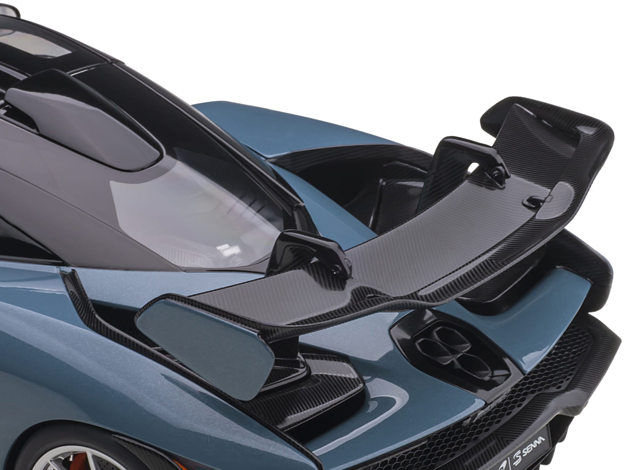 Mclaren Senna Vision Victory Gray and Black with Carbon Accents 1/18 Model Car by Autoart - Premium McLaren Models from Autoart - Just $320.99! Shop now at Rapidvehicles