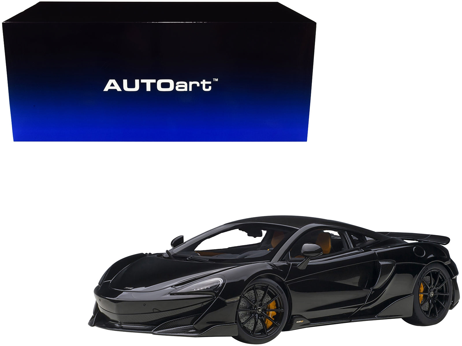 Mclaren 600LT Onyx Black and Carbon 1/18 Model Car by Autoart - Premium McLaren Models from Autoart - Just $274.99! Shop now at Rapidvehicles