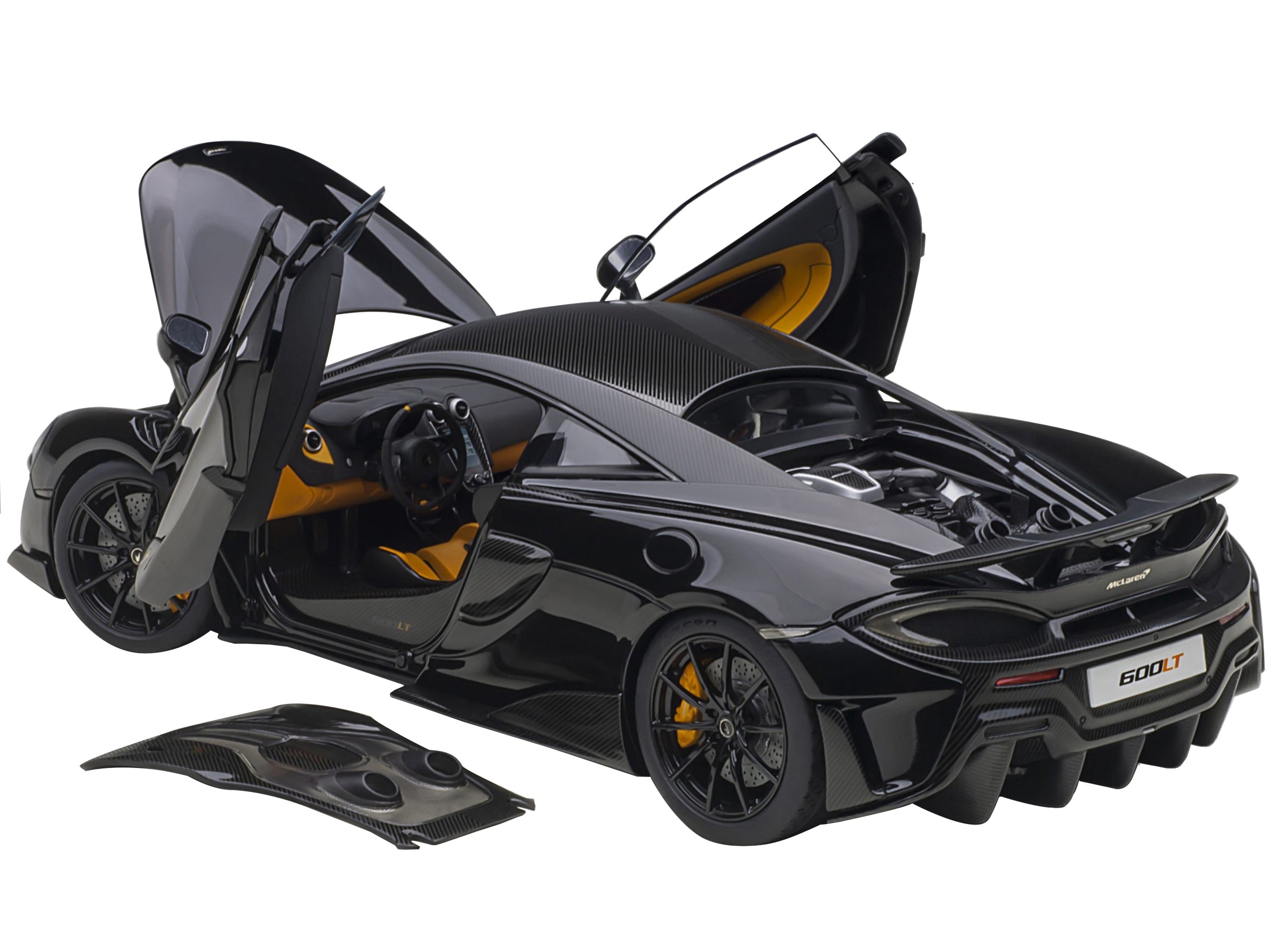 Mclaren 600LT Onyx Black and Carbon 1/18 Model Car by Autoart - Premium McLaren Models from Autoart - Just $274.99! Shop now at Rapidvehicles