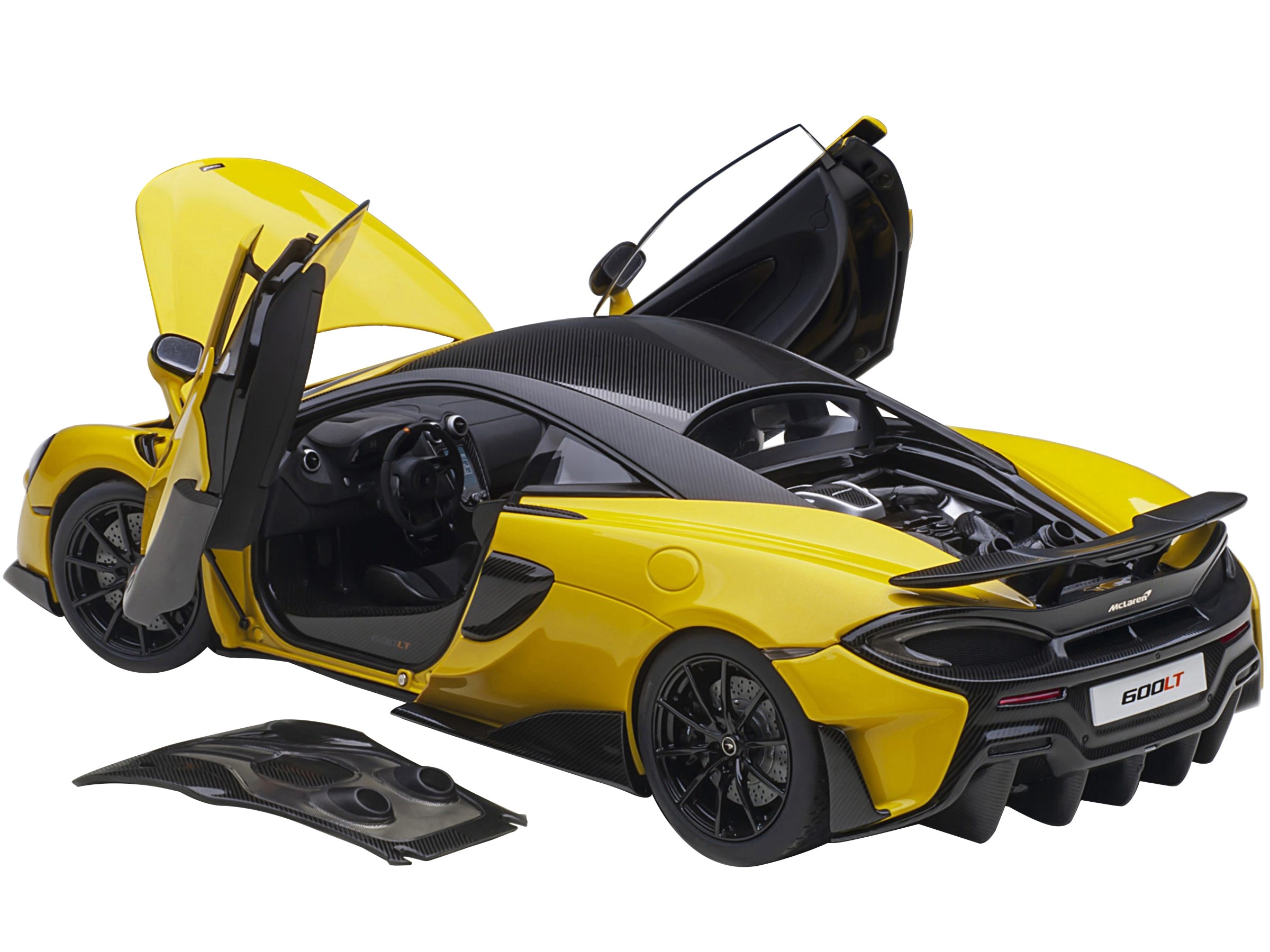 Mclaren 600LT Sicilian Yellow and Carbon 1/18 Model Car by - Premium McLaren Models from Autoart - Just $297.99! Shop now at Rapidvehicles