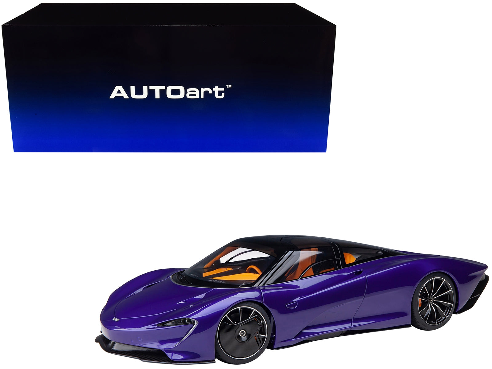 McLaren Speedtail Lantana Purple Metallic with Black Top and - Premium McLaren Models from Autoart - Just $347.99! Shop now at Rapidvehicles