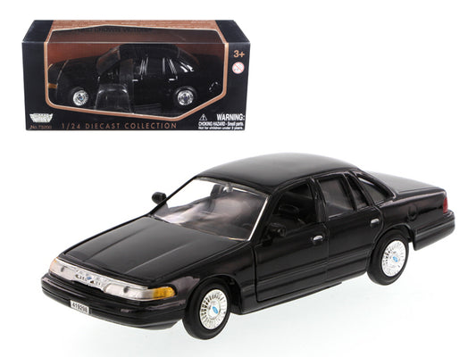 1998 Ford Crown Victoria Black 1/24 Diecast Model Car by Motormax