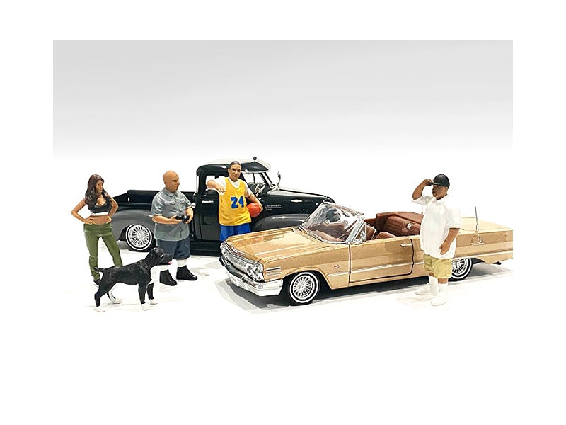 Lowriderz and a Dog 5 piece Figurine Set for 1/18 Scale Models by - Premium Figures from American Diorama - Just $89.99! Shop now at Rapidvehicles