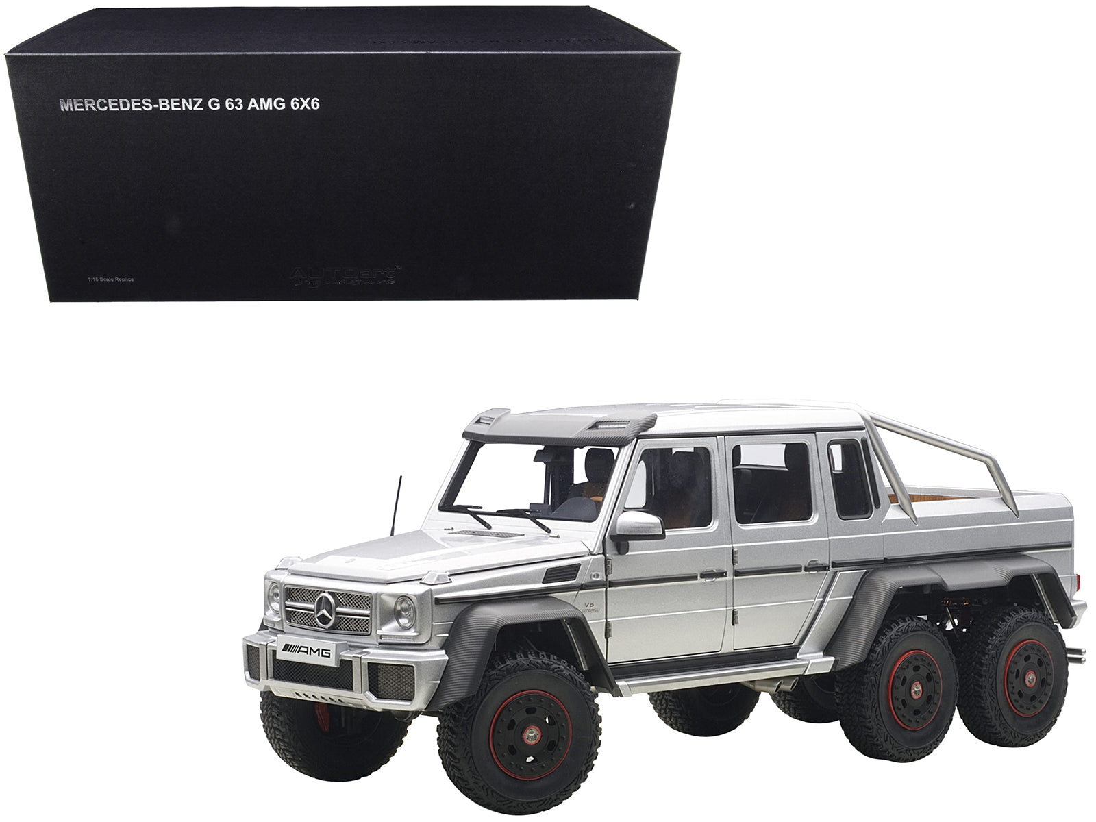 Mercedes G63 AMG 6X6 Silver 1/18 Model Car by Autoart free shipping USA