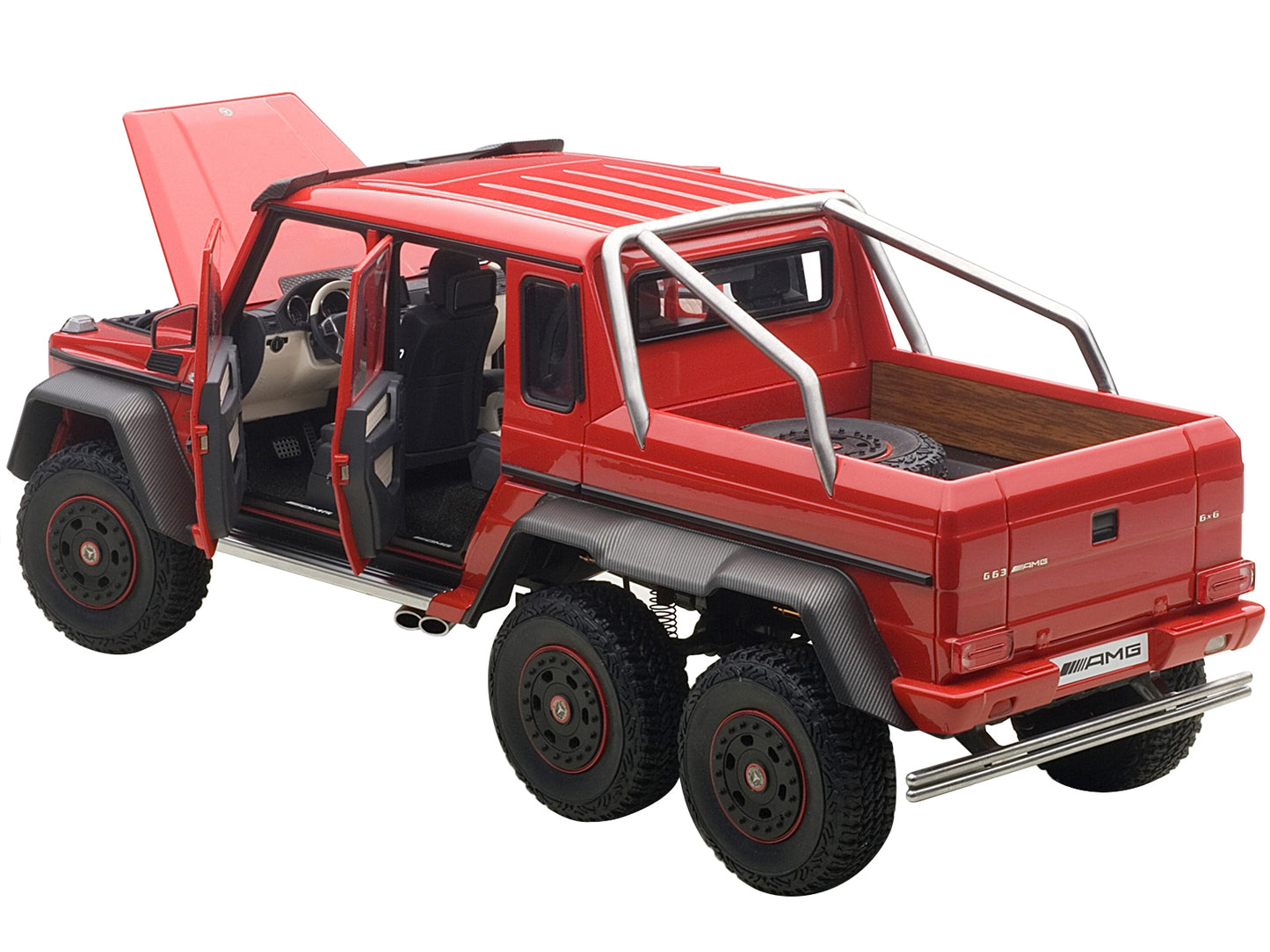 Mercedes G63 AMG 6X6 Red 1/18 Model Car by Autoart