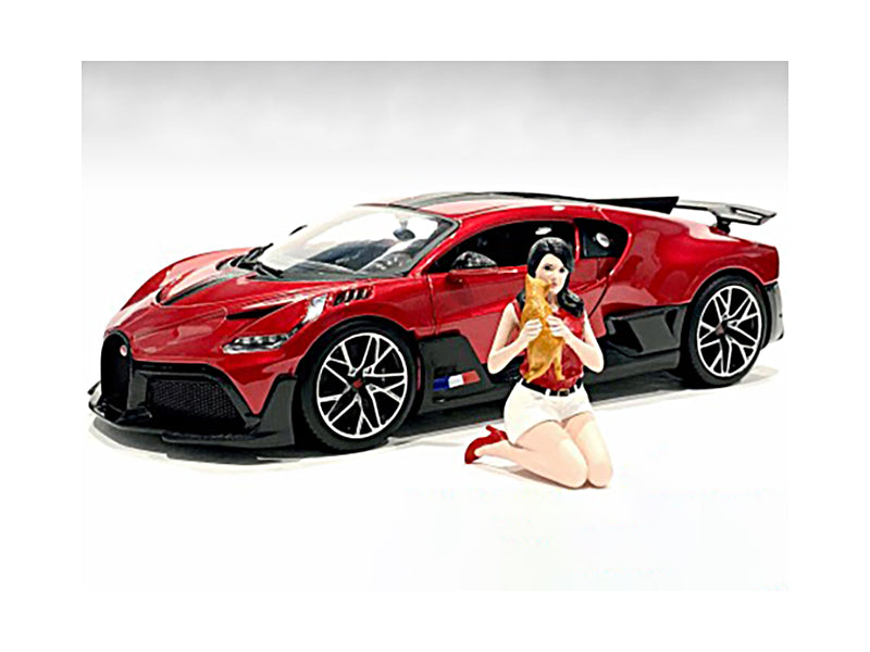 "Girls Night Out" Gigi with Cat Figurine for 1/18 Scale Models by American Diorama free shipping USA