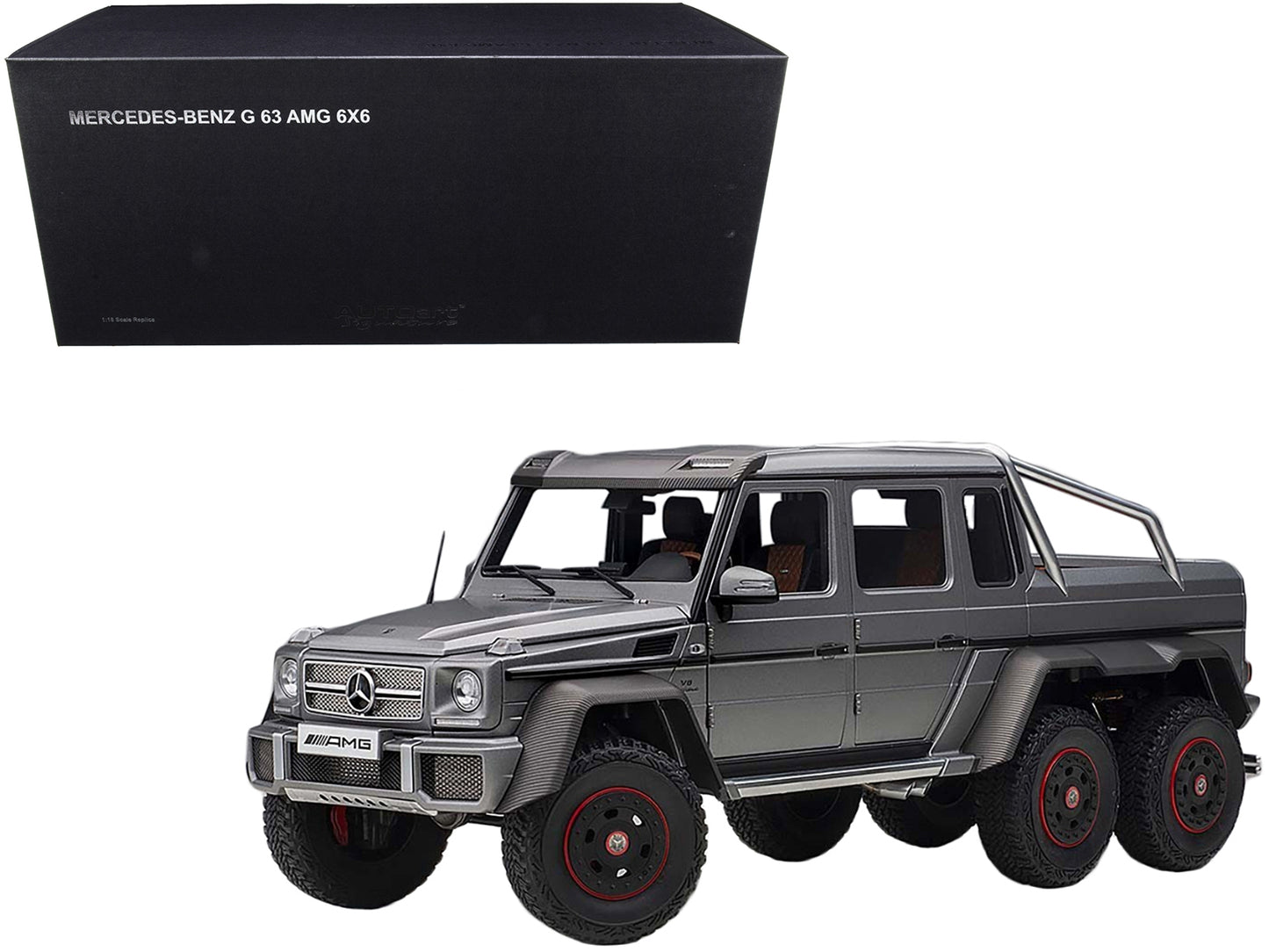 Mercedes Benz G63 AMG 6x6 Designo Platinum Magno Gray Metallic - Premium Mercedes Models from Autoart - Just $403.99! Shop now at Rapidvehicles