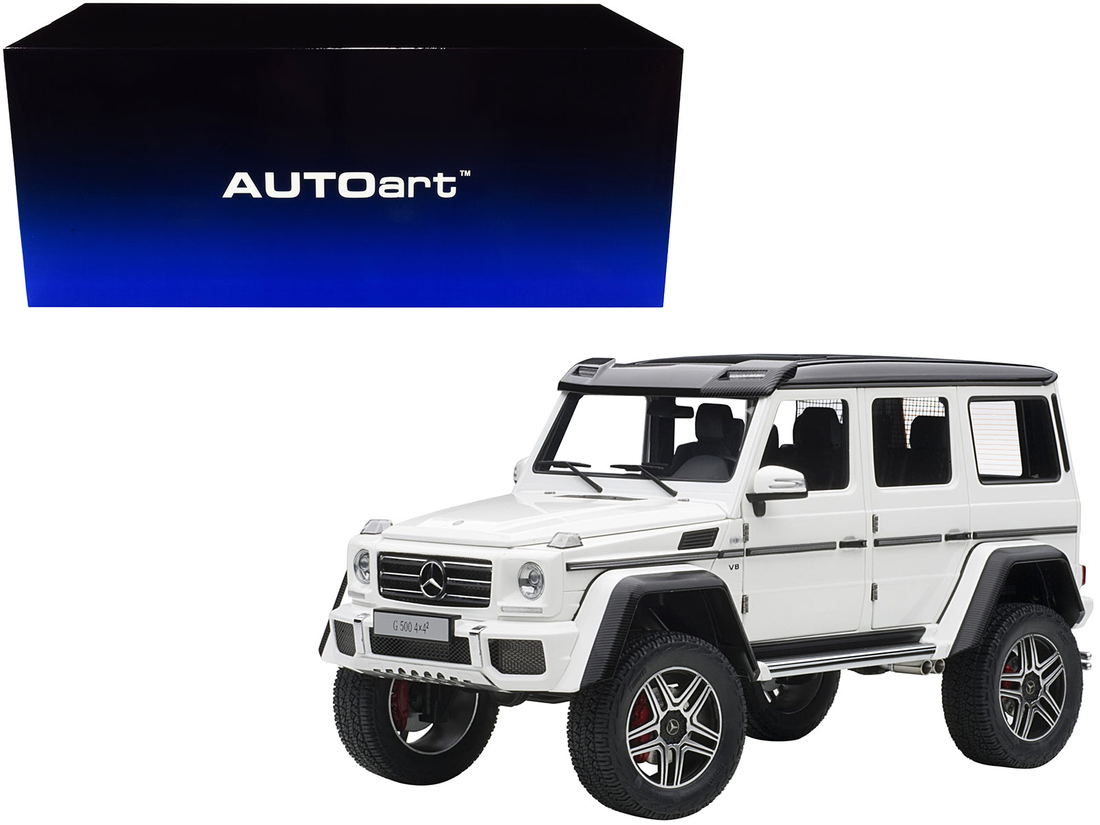 Mercedes Benz G500 4X4 2 Gloss White 1/18 Model Car by Autoart free shipping USA