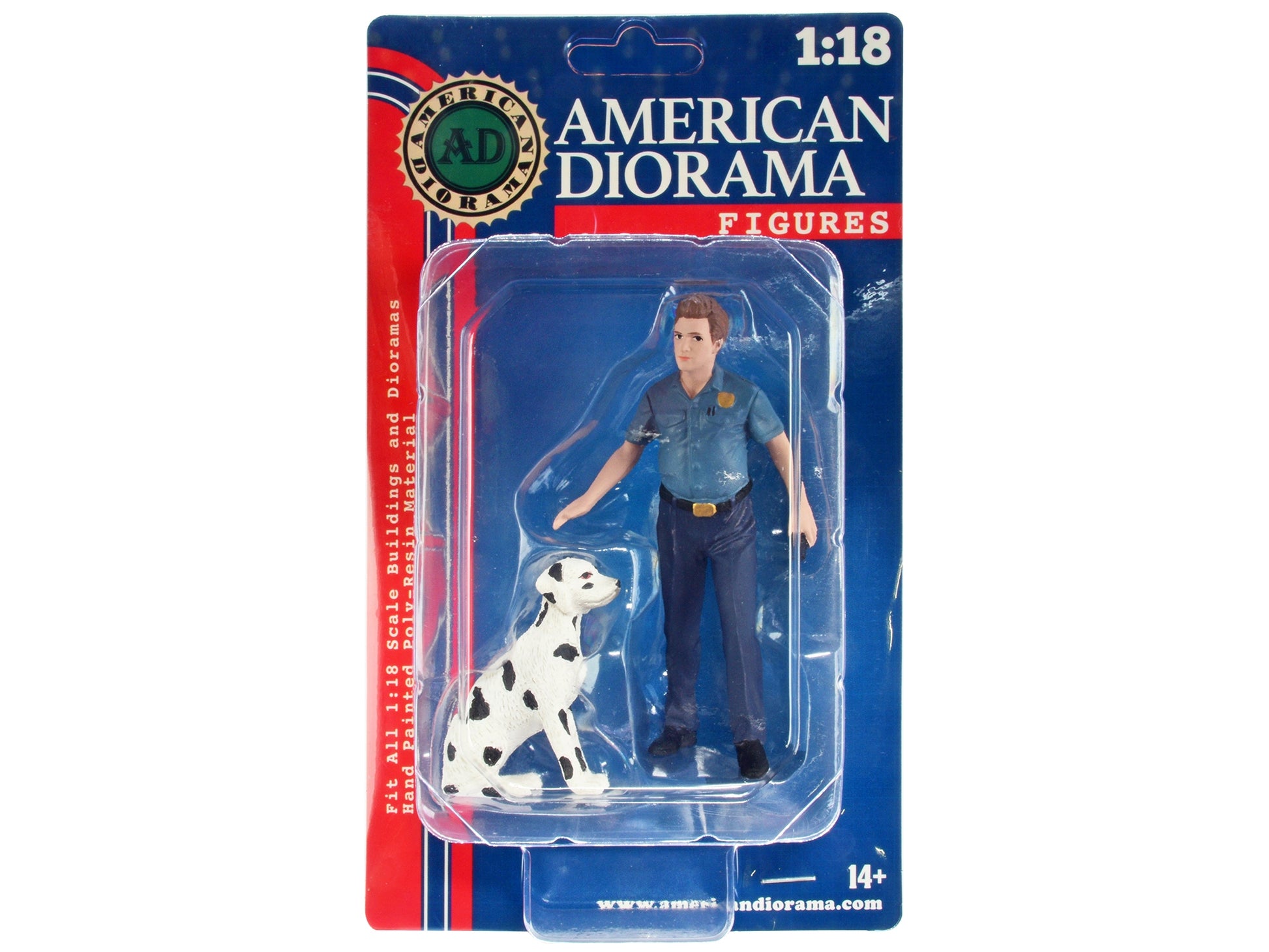 "Firefighters" Fire Dog Training Figures (Trainer and Dog) for - Premium Figures from American Diorama - Just $41.99! Shop now at Rapidvehicles