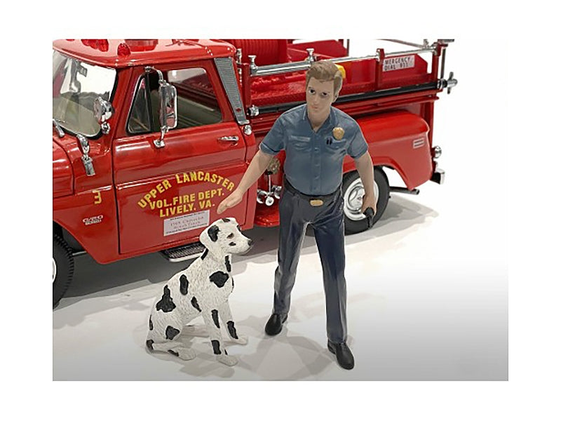 "Firefighters" Fire Dog Training Figures (Trainer and Dog) for - Premium Figures from American Diorama - Just $41.99! Shop now at Rapidvehicles