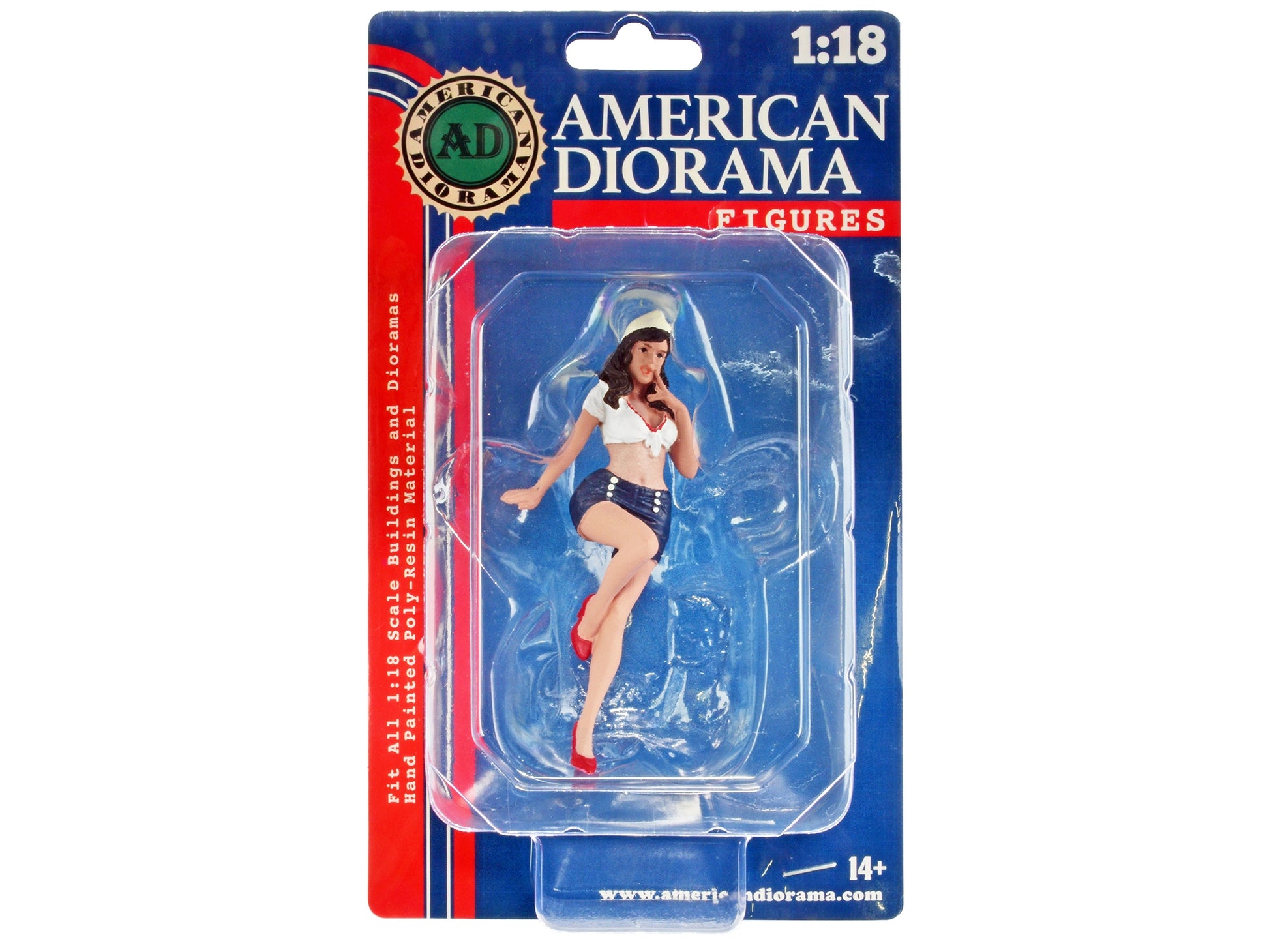 "Pin-Up Girls" Sandra Figure for 1/18 Scale Models by American - Premium Figures from American Diorama - Just $32.99! Shop now at Rapidvehicles