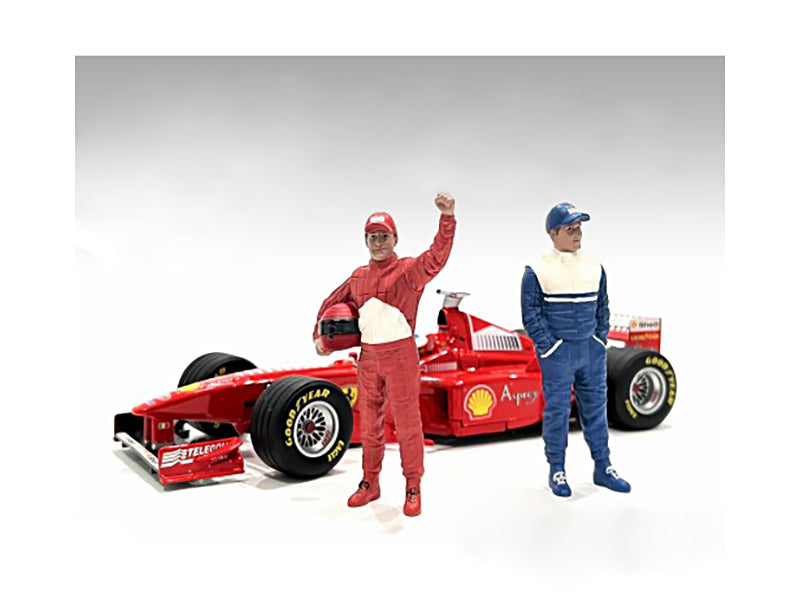 "Racing Legends" 90's Figures A and B Set of 2 for 1/18 Scale Models by American Diorama free shipping USA