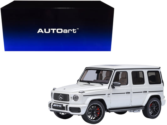 2019 Mercedes-Benz AMG G63 Brilliant White Metallic 1/18 Model Car by Autoart