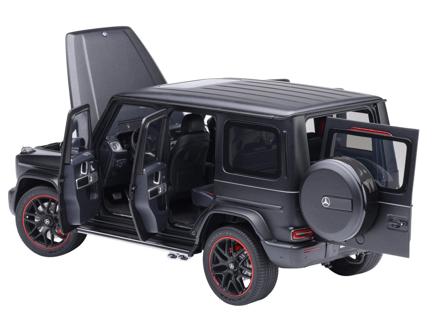 2019 Mercedes-Benz AMG G63 Matt Black 1/18 Model Car by Autoart