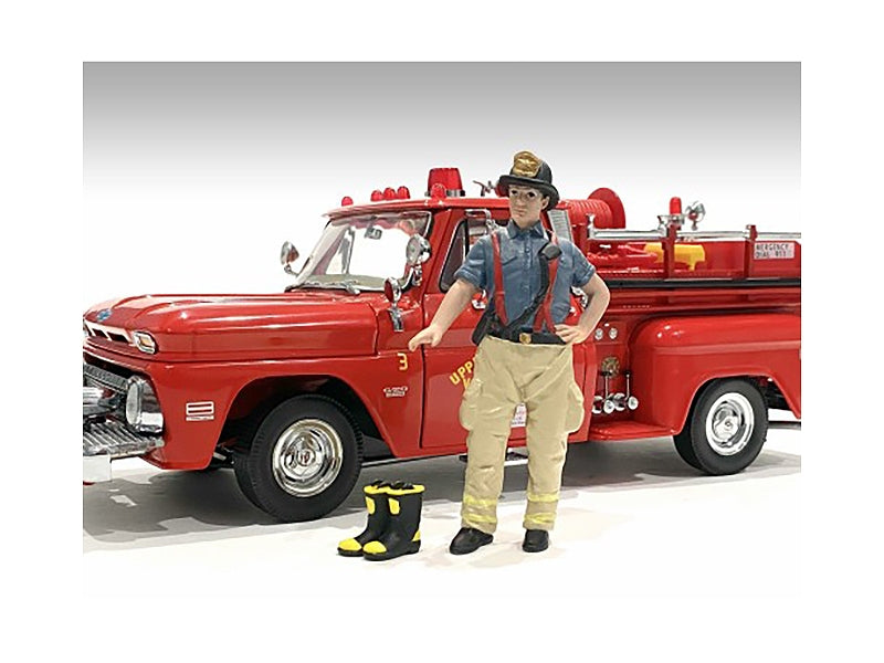 "Firefighters" Getting Ready Figure with Boots Accessory for 1/24 - Premium Figures from American Diorama - Just $26.59! Shop now at Rapidvehicles