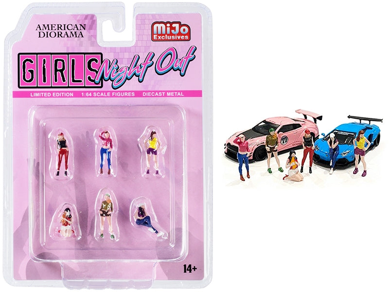 "Girls Night Out" 6 piece Diecast Figurine Set for 1/64 Scale - Premium Figures from American Diorama - Just $29.82! Shop now at Rapidvehicles