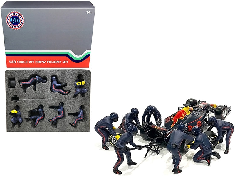 Formula One F1 Pit Crew 7 Figurine Set Team Blue Release II for - Premium Figures from American Diorama - Just $92.99! Shop now at Rapidvehicles