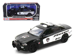 2011 Dodge Charger Pursuit Police Black and White 1/24 Diecast Model Car by Motormax - Premium physical from Rapidvehicles - Just $48.99! Shop now at Rapidvehicles