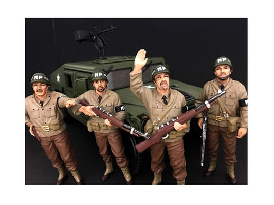 WWII Military Police 4 Piece Figure Set For 1:18 Scale Models by - Premium Figures from American Diorama - Just $85.99! Shop now at Rapidvehicles