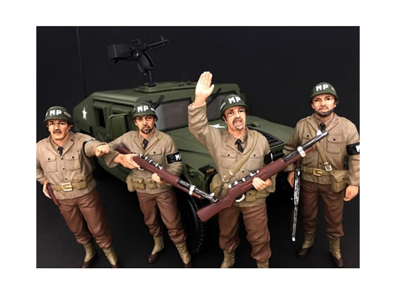 WWII Military Police 4 Piece Figure Set For 1:18 Scale Models by American Diorama - Premium Figures from American Diorama - Just $70.99! Shop now at Rapidvehicles