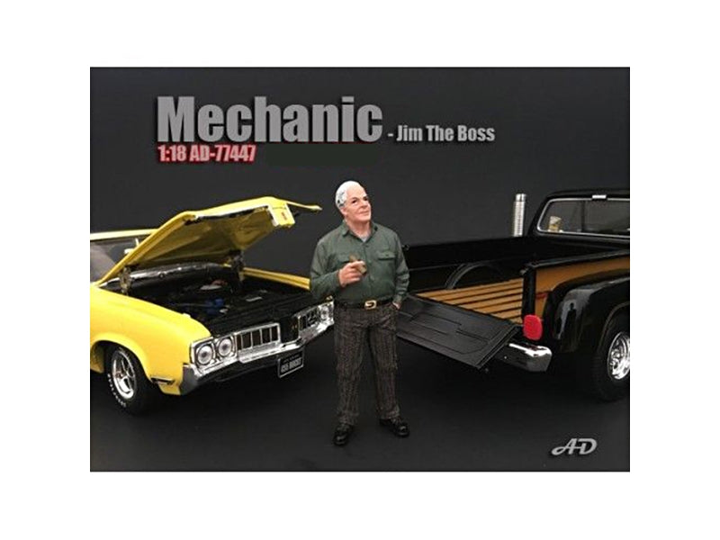 Mechanic Jim The Boss Figurine for 1/18 Scale Models by American - Premium Figures from American Diorama - Just $29.69! Shop now at Rapidvehicles