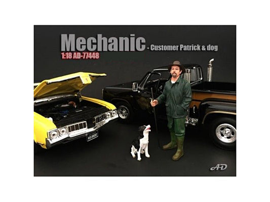 Customer Patrick and a Dog Figurine / Figure For 1:18 Models by - Premium Figures from American Diorama - Just $40.99! Shop now at Rapidvehicles