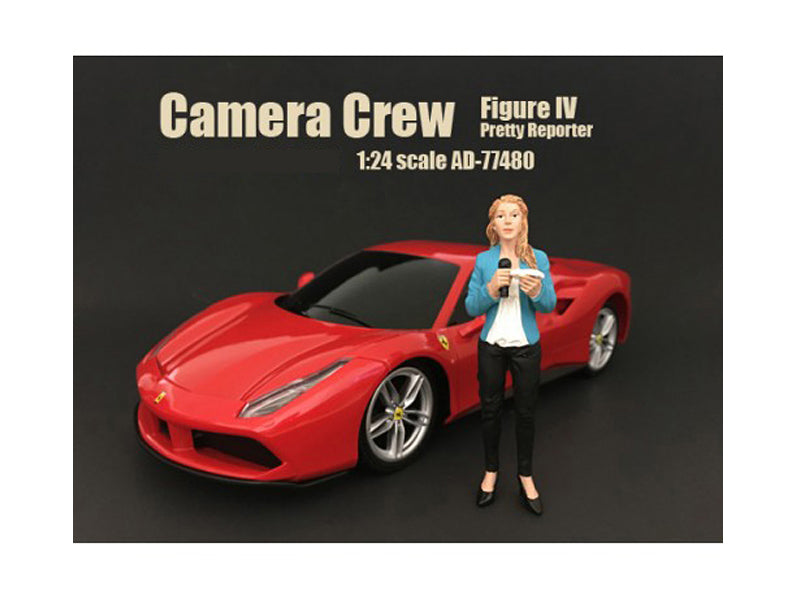 Camera Crew Figure IV "Pretty Reporter" For 1:24 Scale Models by American Diorama free shipping USA