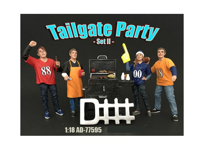 Tailgate Party Set II 4 Piece Figure Set For 1:18 Scale Models by American Diorama - Premium Figures from American Diorama - Just $55.99! Shop now at Rapidvehicles