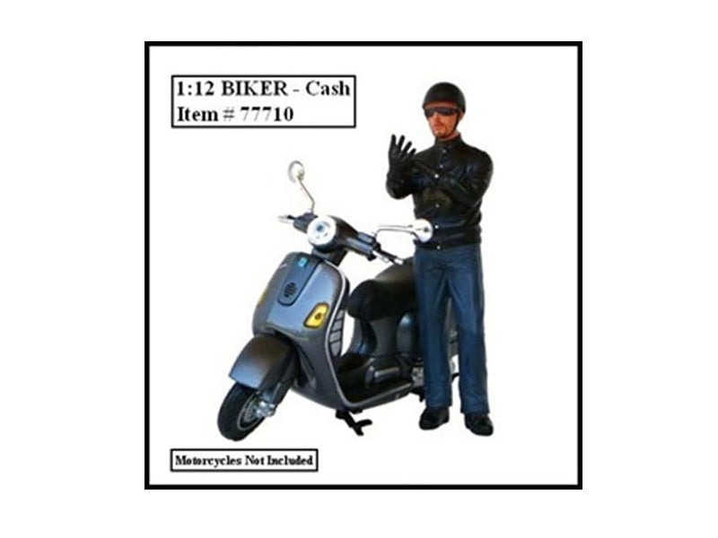 Biker Cash Figure For 1:12 Models by American Diorama free shipping USA