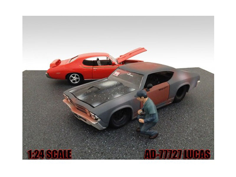 Mechanic Lucas Figure For 1:24 Diecast Model Cars by American - Premium Figures from American Diorama - Just $28.99! Shop now at Rapidvehicles