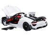 Porsche 918 Spyder "Weissach Package" White with Red Interior 1/18 Model Car by Autoart - Premium Porsche Models from Autoart - Just $271.76! Shop now at Rapidvehicles