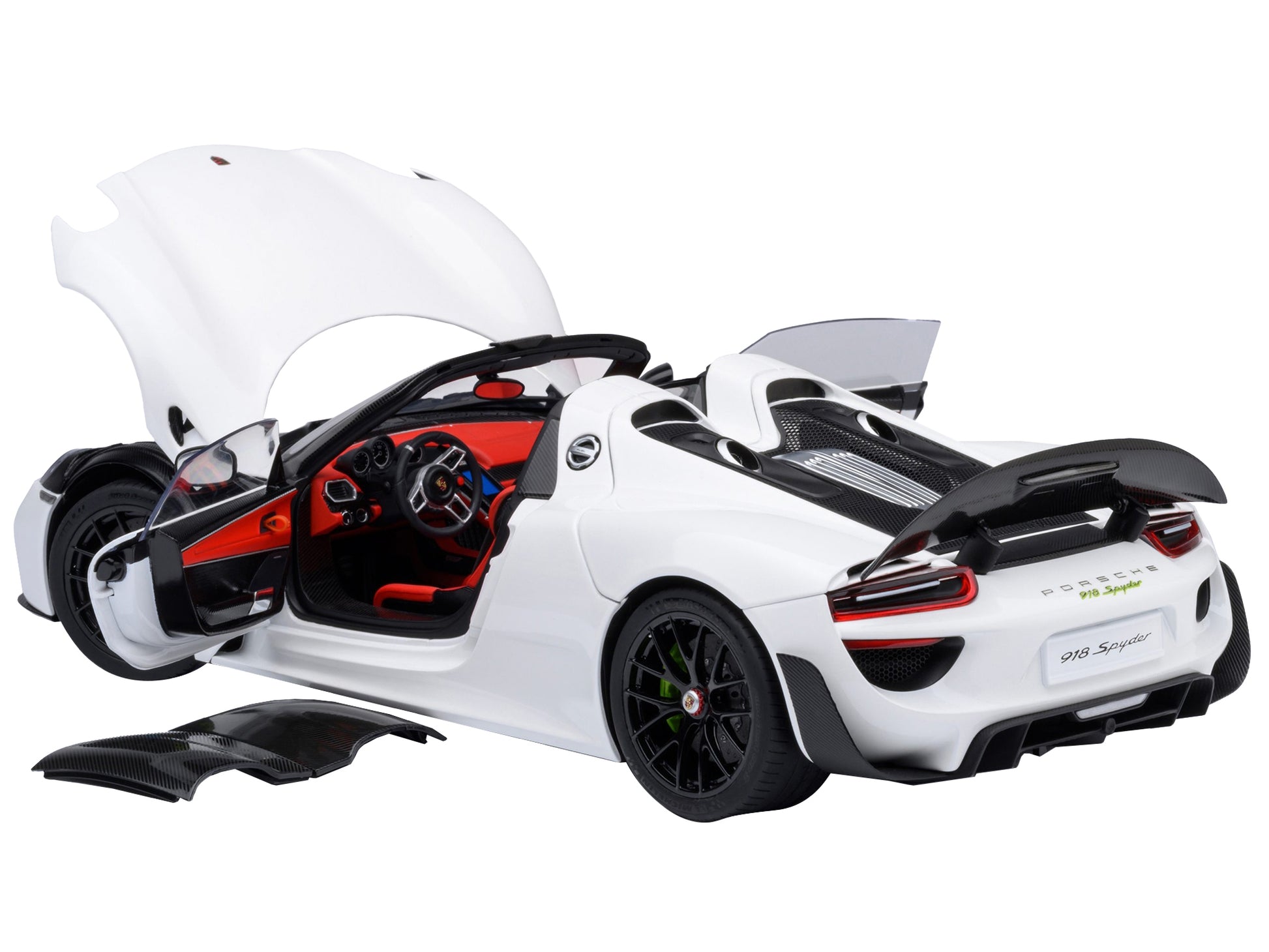 Porsche 918 Spyder "Weissach Package" White with Red Interior - Premium Porsche Models from Autoart - Just $294.29! Shop now at Rapidvehicles