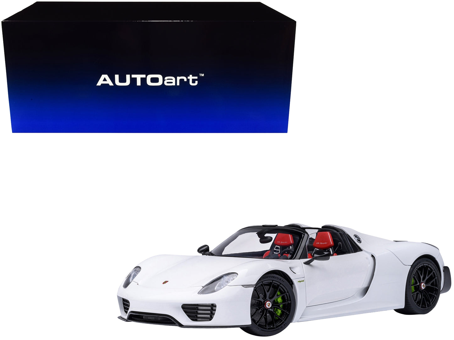 Porsche 918 Spyder "Weissach Package" White with Red Interior - Premium Porsche Models from Autoart - Just $294.29! Shop now at Rapidvehicles