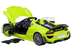 Porsche 918 Spyder "Weissach Package" Acid Green 1/18 Model Car by Autoart - Premium Porsche Models from Autoart - Just $271.76! Shop now at Rapidvehicles