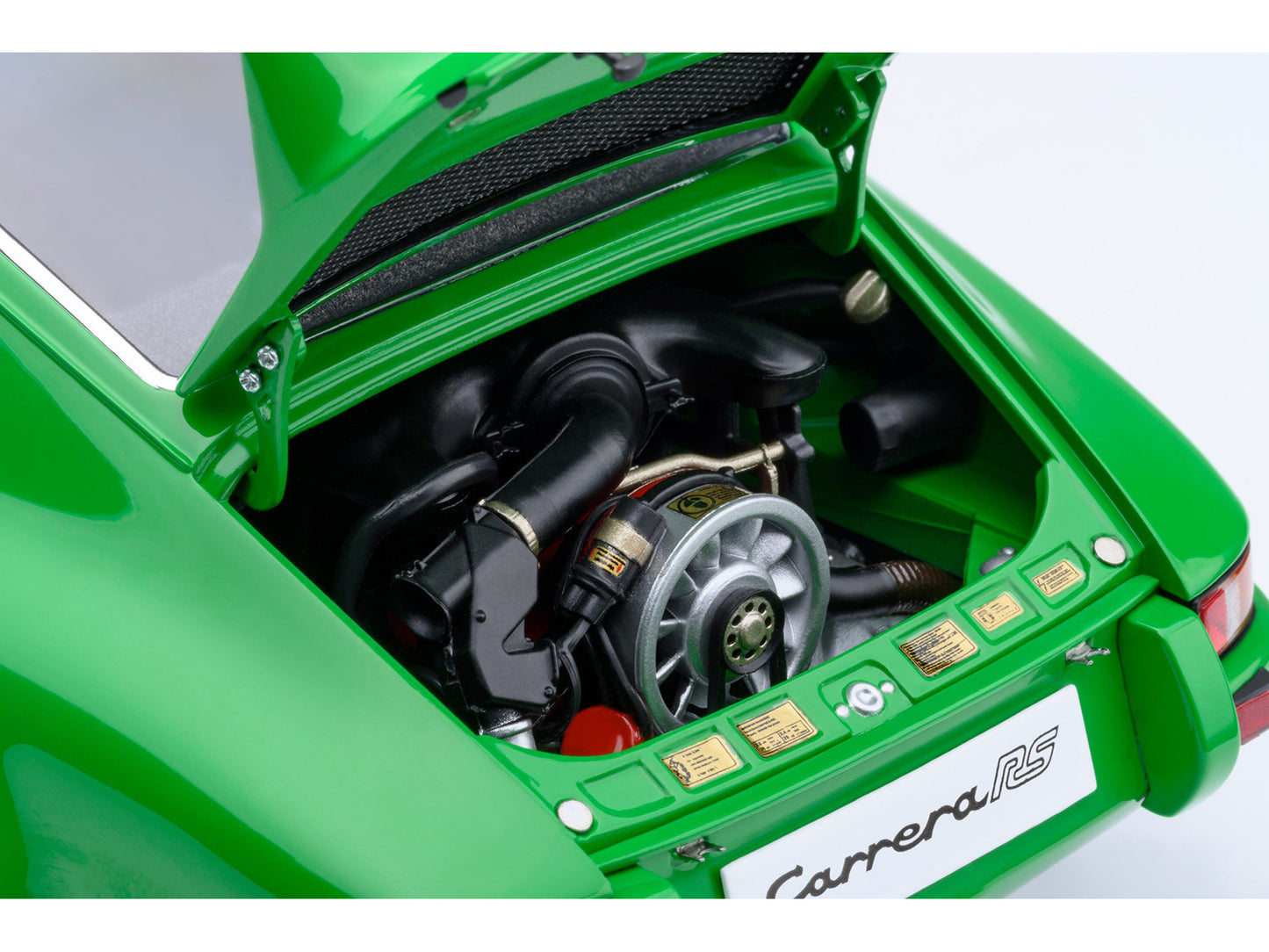 Porsche 911 Carrera 2.7 RS Viper Green with Black Stripes and Wheels 1/18 Model Car by Autoart