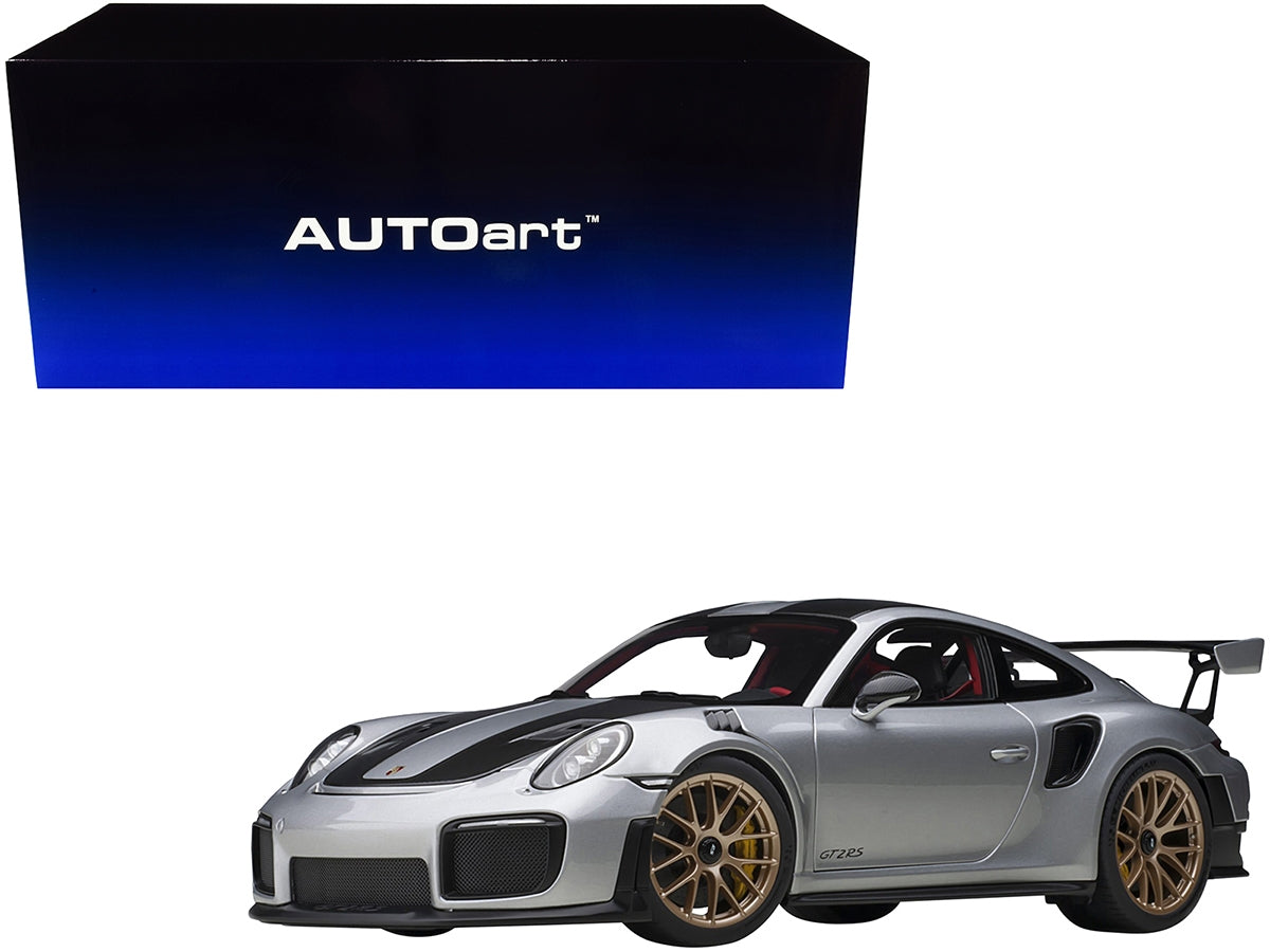 Porsche 911 (991.2) GT2 RS Weissach Package GT Silver with Carbon Stripes 1/18 Model Car by Autoart - Premium Porsche Models from Autoart - Just $297.14! Shop now at Rapidvehicles