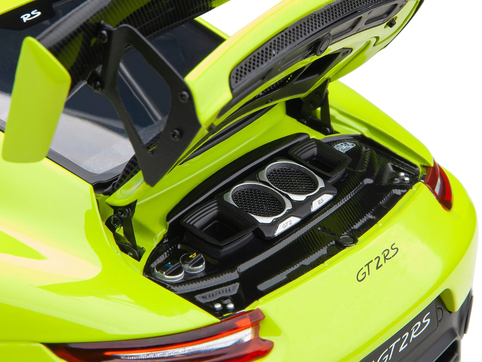 Porsche 911 (991.2) GT2 RS Weissach Package Acid Green with Carbon Stripes 1/18 Model Car by Autoart - Premium Porsche Models from Autoart - Just $279.99! Shop now at Rapidvehicles