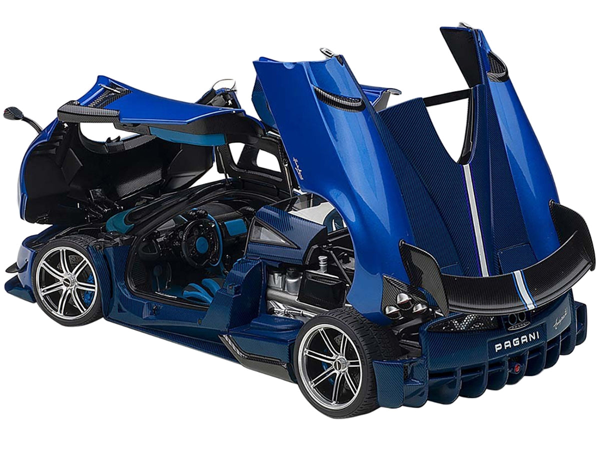 Pagani Huayra BC Blu Francia / Candy Blue Metallic with Carbon Accents 1/18 Model Car by Autoart - Premium Pagani Models from Autoart - Just $367.99! Shop now at Rapidvehicles