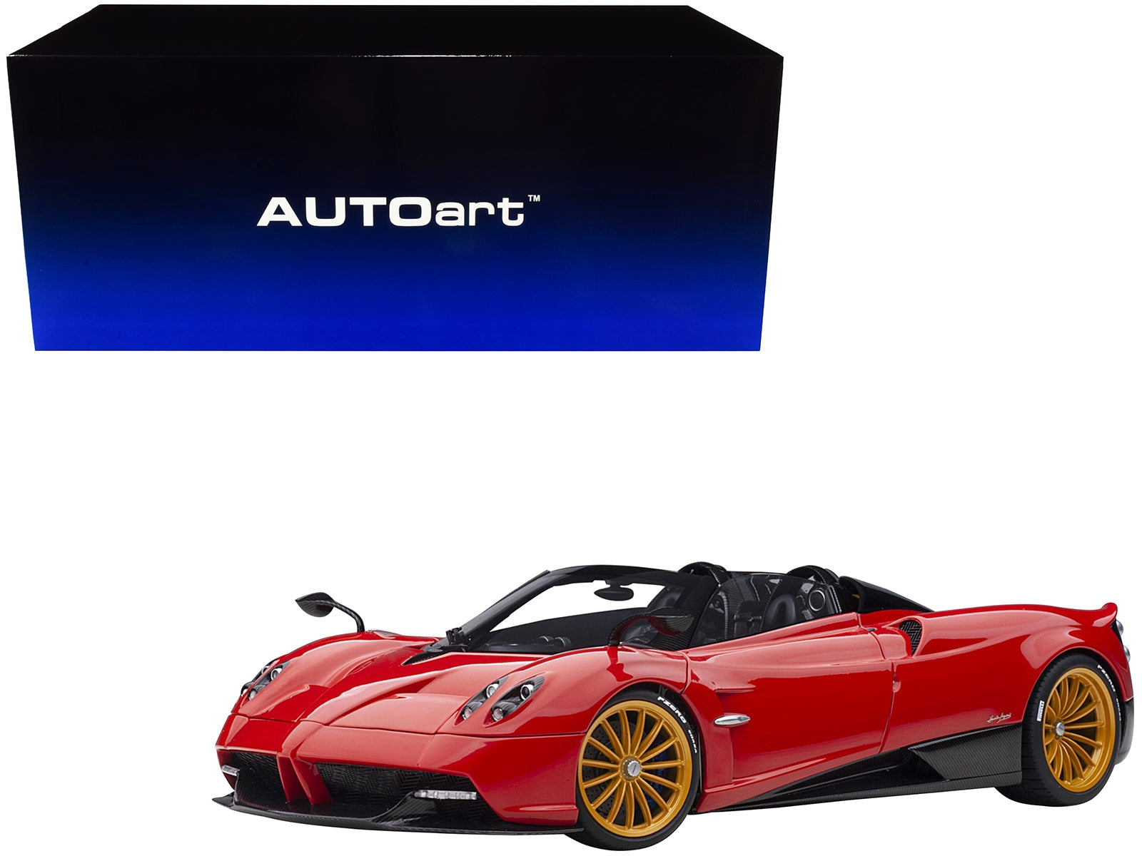 Pagani Huayra Roadster Rosso Monza Red and Carbon with Luggage Set 1/18 Model Car by Autoart - Premium Pagani Models from Autoart - Just $367.99! Shop now at Rapidvehicles