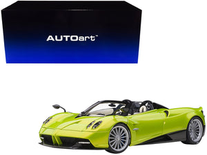 Pagani Huayra Roadster Verde Firenze Green Metallic and Carbon with Luggage Set 1/18 Model Car by Autoart - Premium Pagani Models from Autoart - Just $385.99! Shop now at Rapidvehicles