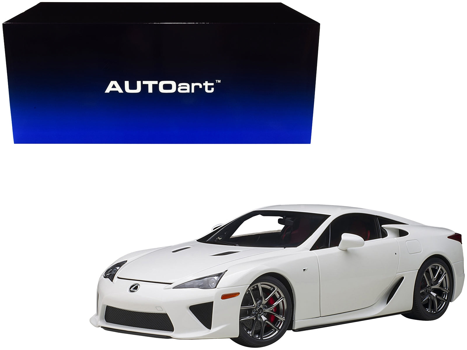 Lexus LFA Whitest White with Red and Black Interior 1/18 Model Car by Autoart - Premium Lexus Models from Autoart - Just $335.21! Shop now at Rapidvehicles