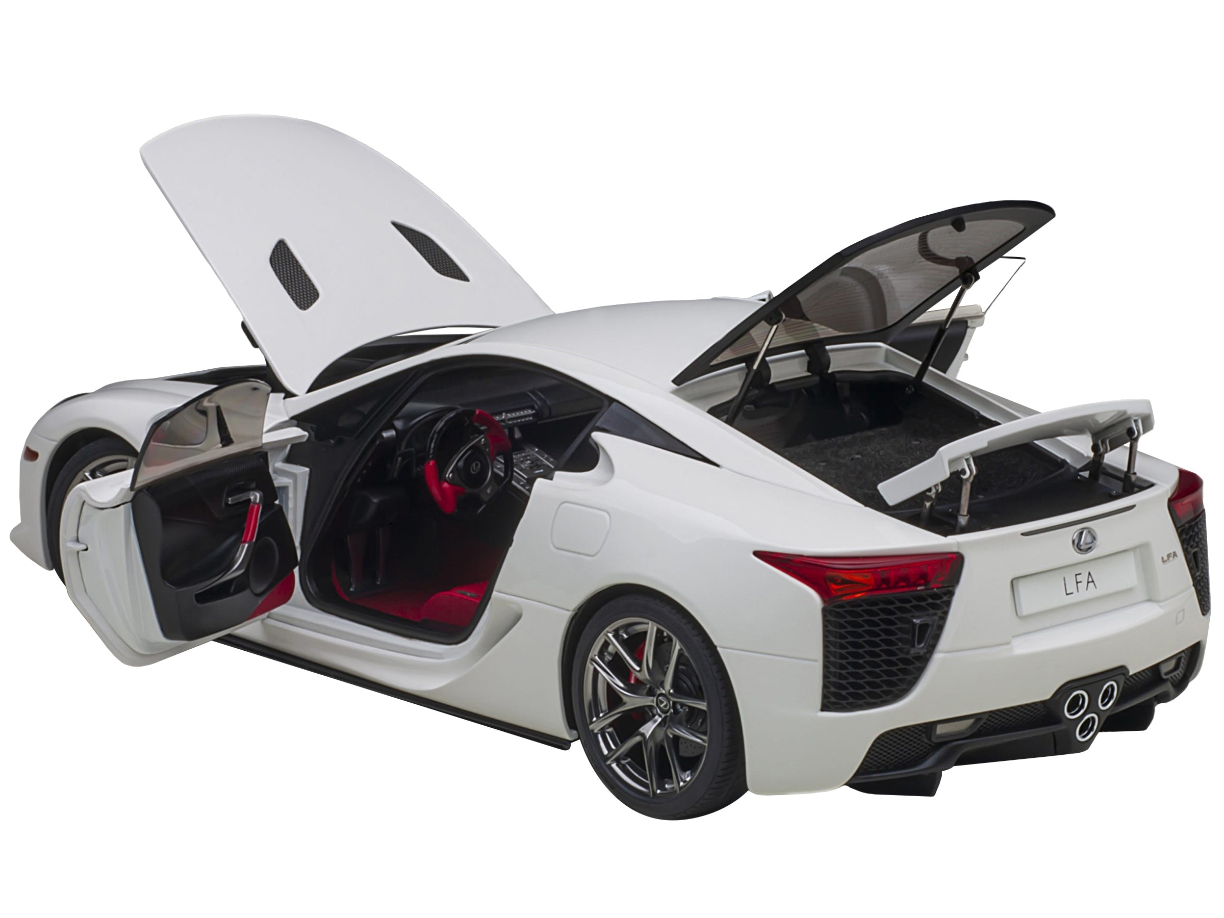 Lexus LFA Whitest White with Red and Black Interior 1/18 Model Car by Autoart - Premium Lexus Models from Autoart - Just $309.99! Shop now at Rapidvehicles