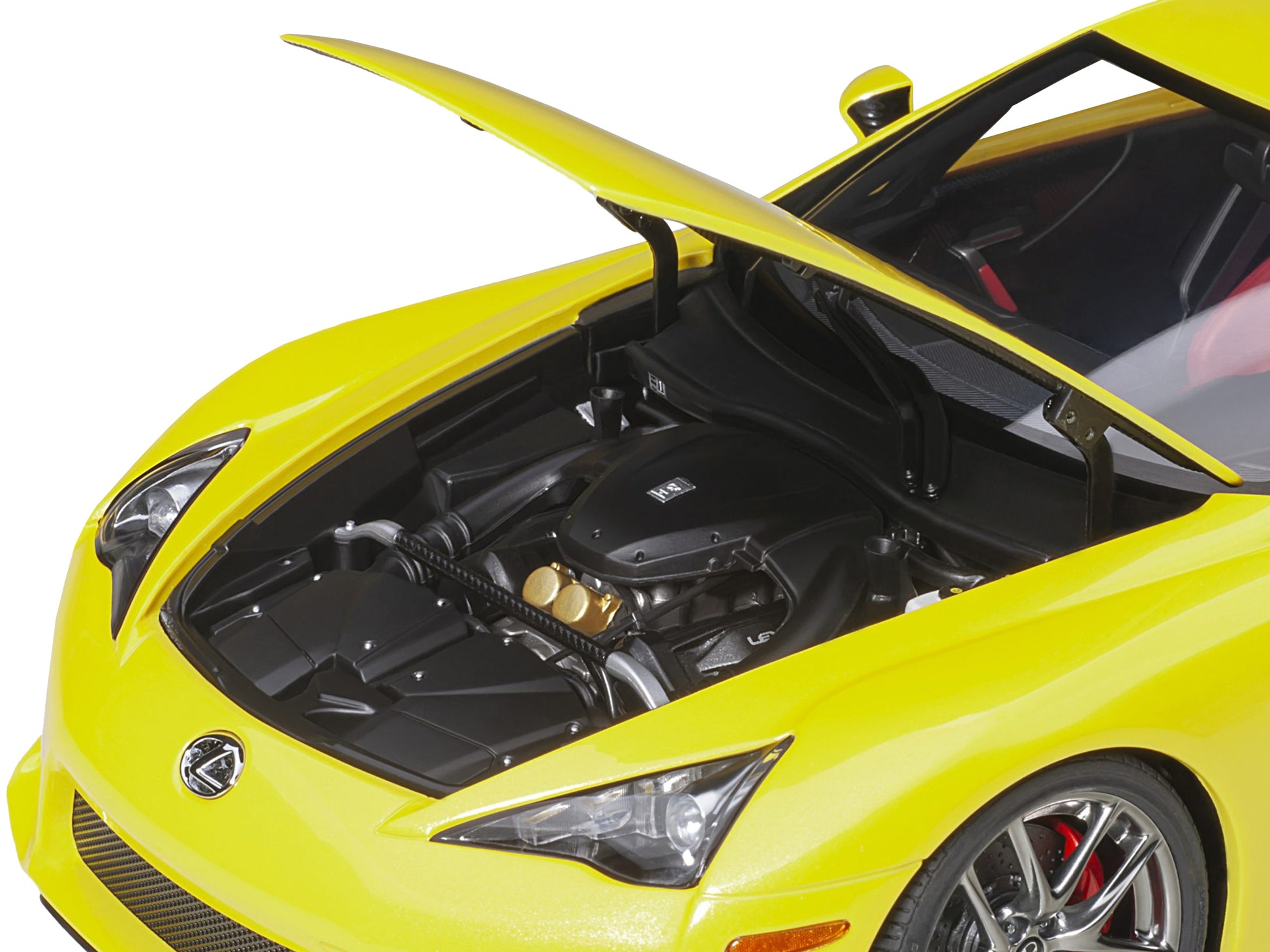 Lexus LFA Pearl Yellow with Red and Black Interior 1/18 Model Car - Premium Lexus Models from Autoart - Just $403.99! Shop now at Rapidvehicles